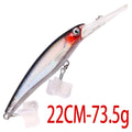 48-90-95g isca de pesca mergulho profundo minnow isca artificial wobblers enfrentar pesca carpa pique walleye original mar isca de pesca