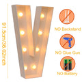 Caixa de quadro de luz led com letras gigantes, 91.5cm, chá de bebê, natal, 1 ° aniversário, festa de casamento, decoração, nome diy, caixa de enchimento de balão