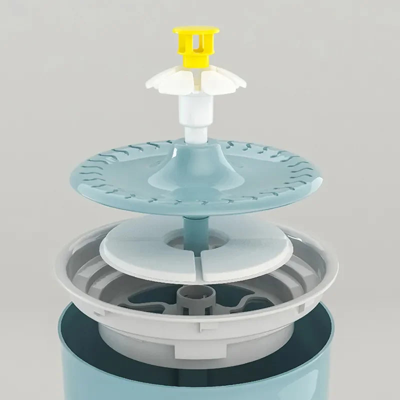 Distribuidor de água potável para animais de estimação, 2,4l, filtros de carvão ativado, led, recipiente alimentador automático, interface usb