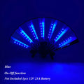 Suprimentos de iluminação para festa de carnaval de Halloween 10 polegadas LED luz neon ventilador rave dobrável ventilador luminoso brilhando na festa