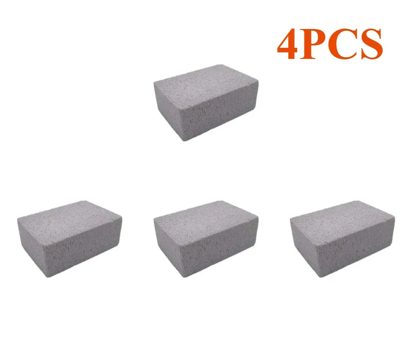 Bloco de tijolo para limpeza de churrasqueira, 4 unidades, rack de pedra para limpeza de churrasco, limpador de graxa, ferramenta para churrasco, limpador de escova de limpeza de manchas de óleo