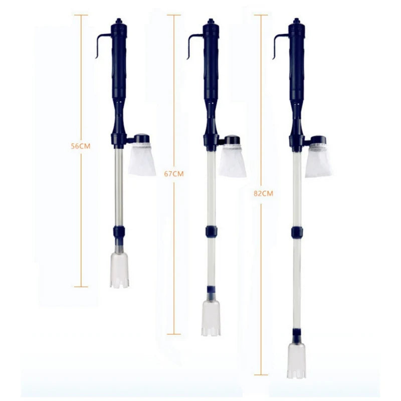 Bomba elétrica para troca de água de aquário, ferramentas de limpeza, trocador de água, limpador de cascalho, sifão para tanque de peixes, filtro de água, limpador de bomba