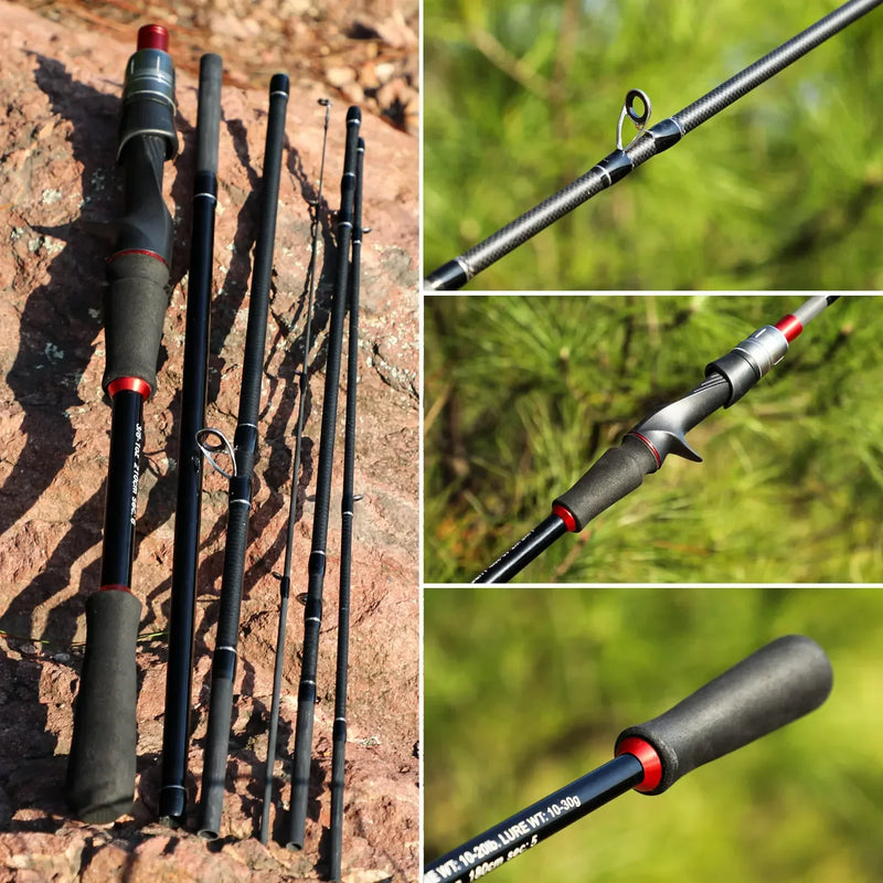 Sougayilang 1.8m 2.1m fibra de carbono fiação fundição vara de pesca vara de arremesso para baixo pique truta pesca caña de pescar