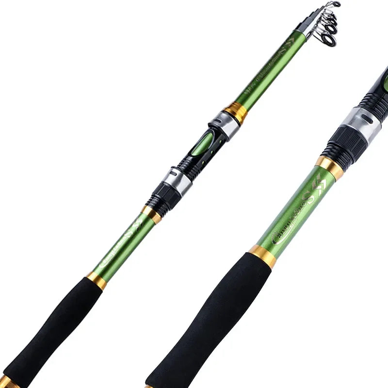 Sougayilang 1.8-3.3m novas varas de pesca telescópica ultraleve carpa varas de pesca alimentador vara giratória pólo equipamento de pesca