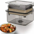 Prensa de tofu, molde seguro, remoção de água embutida, escorredor, aparelho de coalhada de soja, cozinha, 3 camadas, imprensa de tofu, molde