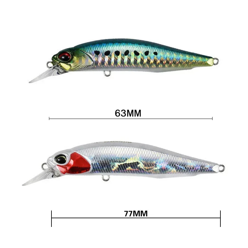 5g 8.4g Isca De Pesca Minnow Wobbler Isca Rozante Suspensão Jerkbait Swimbait Isca Dura Artificial Culter Alburnus Isca