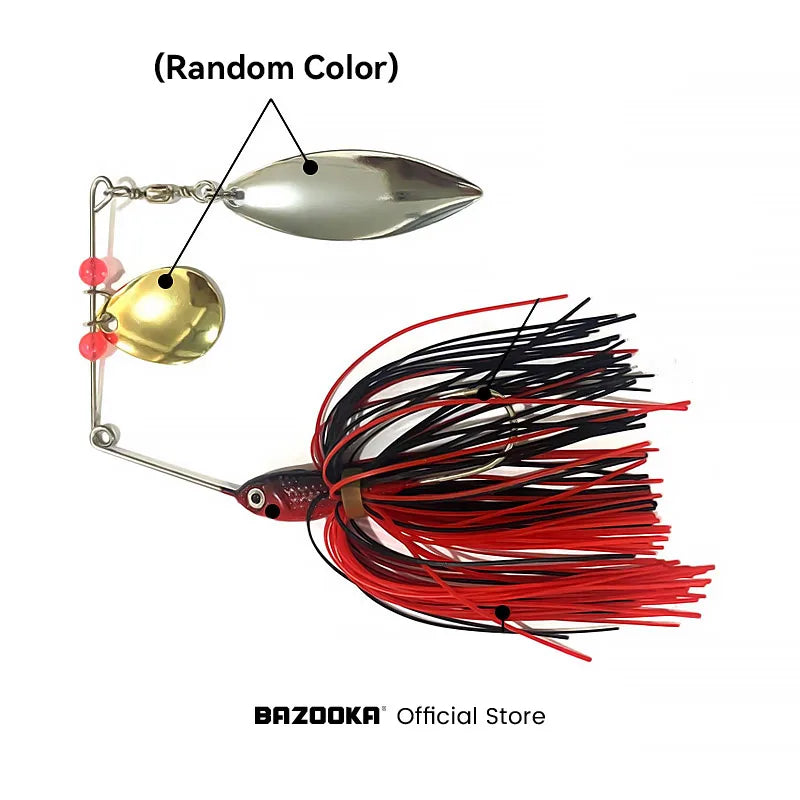 Bazooka 15g 18g spinnerbait isca de pesca fio isca metal spinner buzzbait swimbait gancho peche jig kit saia para baixo pique inverno