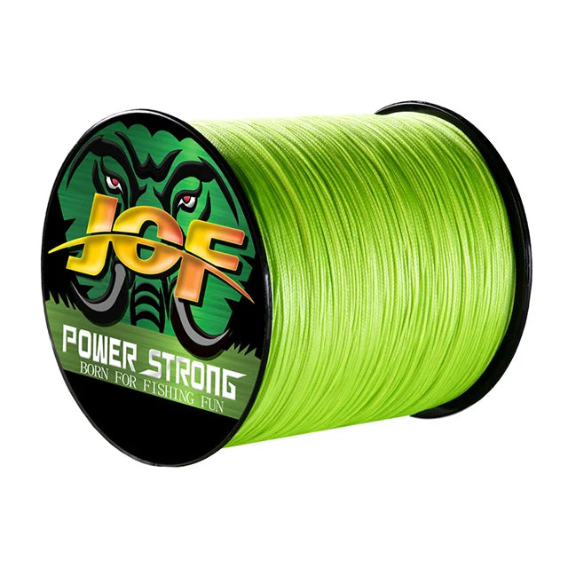 JOF-Linha De Pesca Trançada, Linha De Pesca Durável Multifilamento, Ferramenta De Pesca PE, 4 Vertentes, 300 m, 100m