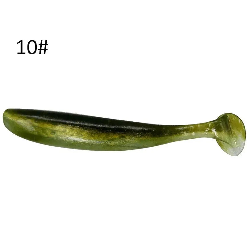 10 pçs/saco 70mm 90mm 120mm isca de natação isca de plástico macio 2 Polegada água salgada paddle cauda swimbait