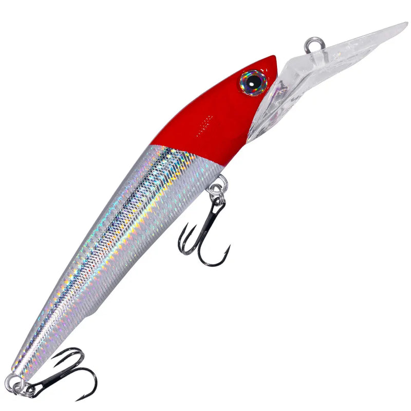 48-90-95g isca de pesca mergulho profundo minnow isca artificial wobblers enfrentar pesca carpa pique walleye original mar isca de pesca
