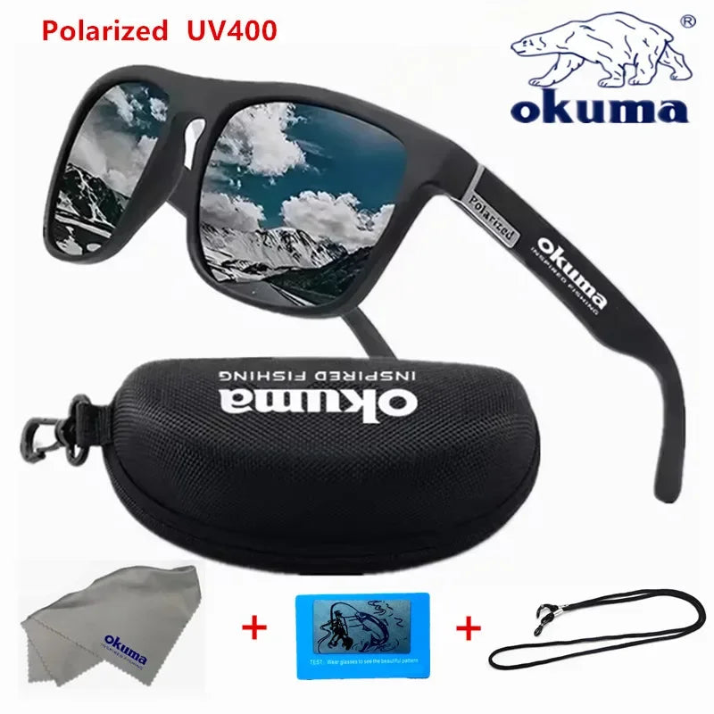 Okuma-Óculos de sol polarizados para homens e mulheres, caça ao ar livre, pesca, condução, bicicletas, caixa opcional, UV400