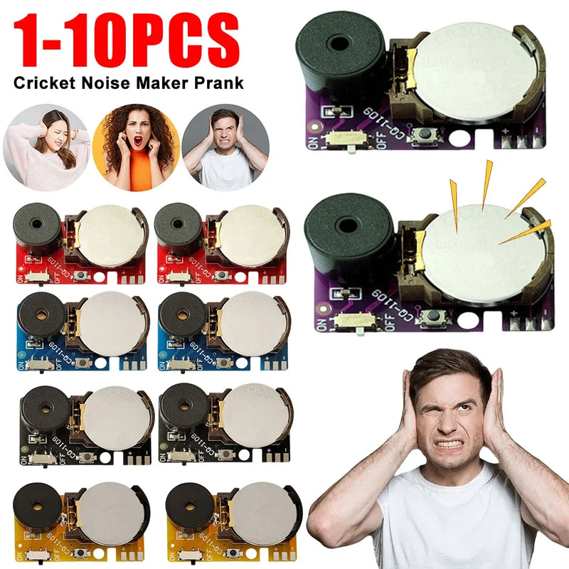 Cricket Prank Noise Maker, Irritante PCB Bip sons escondidos, Fontes do partido de Halloween, 1-10Pcs