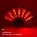 Suprimentos de iluminação para festa de carnaval de Halloween 10 polegadas LED luz neon ventilador rave dobrável ventilador luminoso brilhando na festa