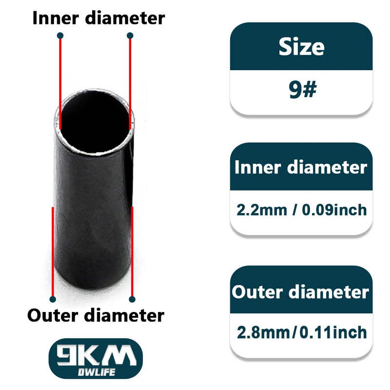 50 ~ 200 pçs tubo de fio de pesca de bronze único barril duplo friso mangas linha de pesca acessórios conector do tubo de pesca