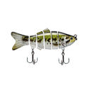 4 Polegada 6 segmentos articulados duro artificial iscas de pesca biônico crankbait afundando wobblers mar plástico acessórios de pesca