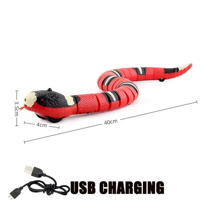 Brinquedos de gato de detecção inteligente interativo automático eletrônico cobra gato teaser jogo interno gatinho brinquedo usb recarregável para gatos gatinho