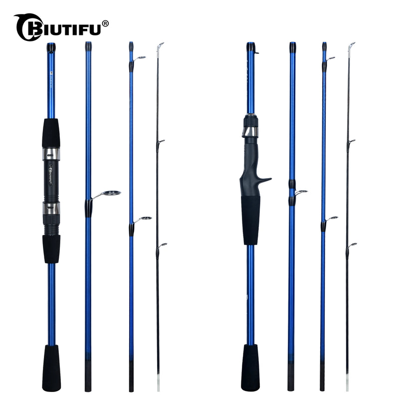 FELENHAI Baitcasting Spinning Viagem Carbono 4/5 Seção Hastes de Pesca Casting Peso 5-20g Poder Ultraleve Lure Trut Mini Pole