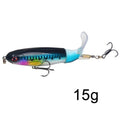 1 pçs 10cm/14cm topwater isca de pesca whopper popper isca artificial duro plopper macio rotação cauda equipamento de pesca isca de pesca