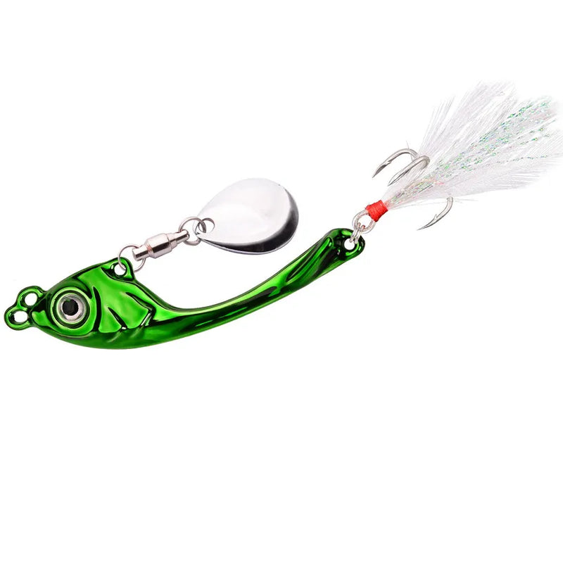 Spinners de pesca vib tremor lantejoulas spinners truta metal minnow popper manivela iscas de pesca truta iscas com ganchos para água salgada
