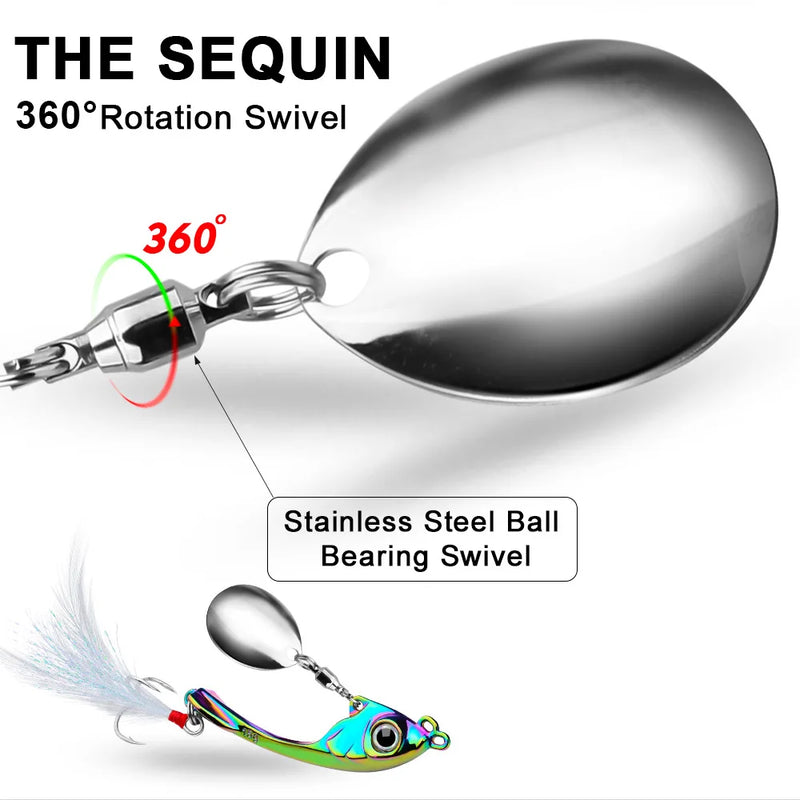 Spinners de pesca vib tremor lantejoulas spinners truta metal minnow popper manivela iscas de pesca truta iscas com ganchos para água salgada