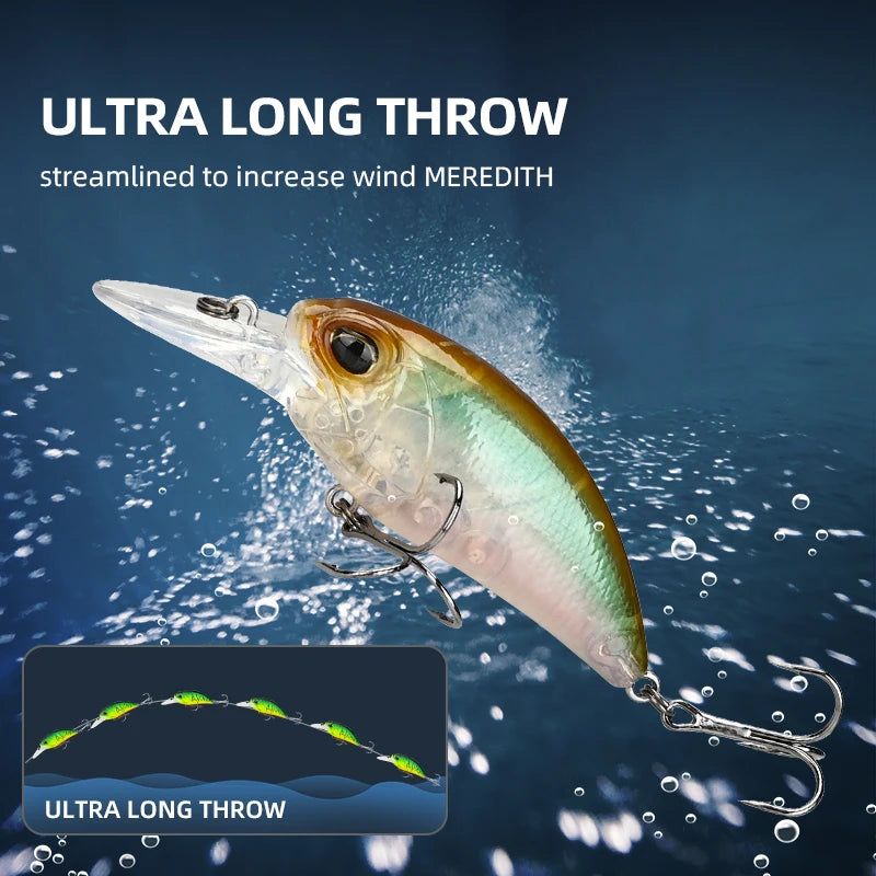Meredith-isca flutuante dura para pesca, isca wobbler de qualidade profissional, 14g profundidade de 2,0 a 2,5 m, m65, 14g