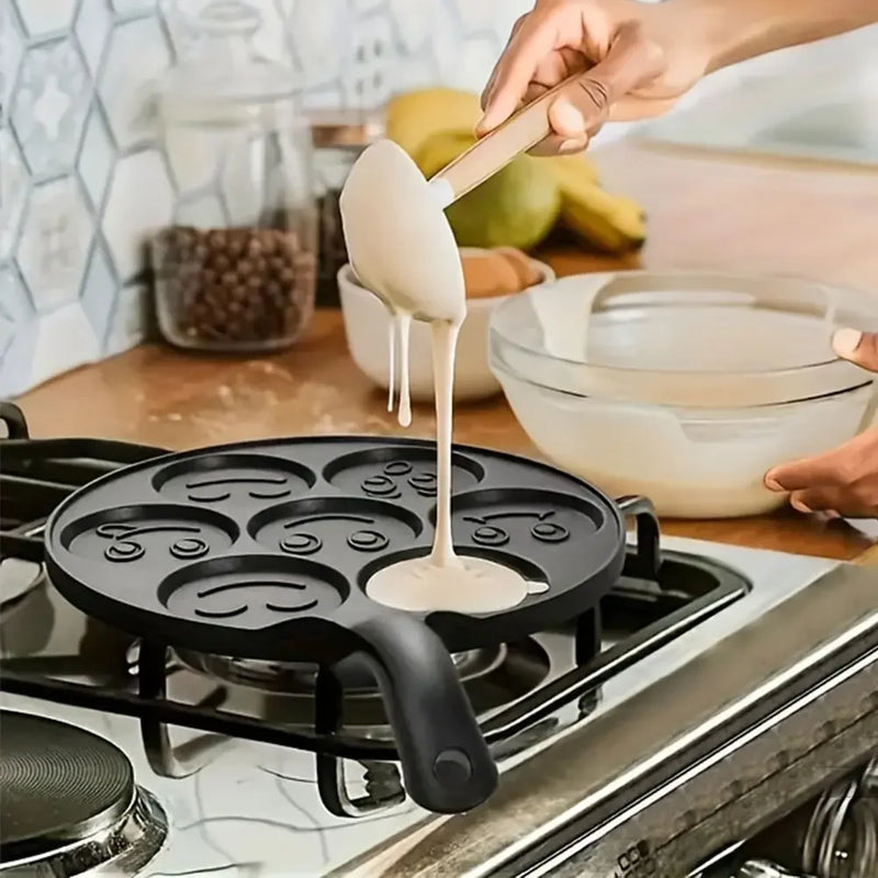 7/4 copos frigideira café da manhã fabricante cozinhar ovo pan antiaderente panqueca bife pan engrossado mini panquecas fabricante para crianças
