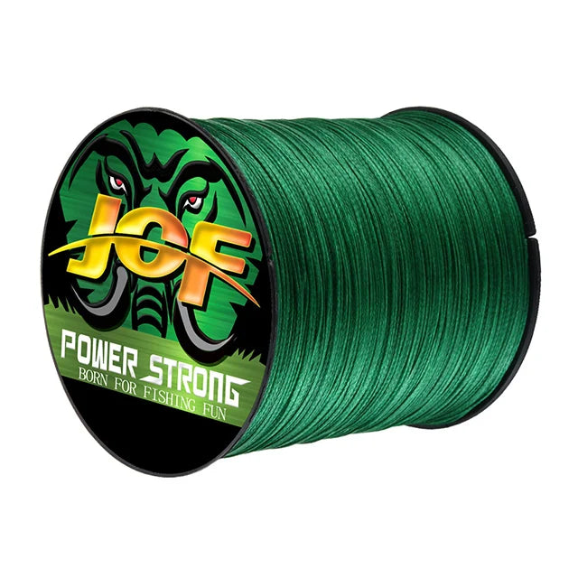 JOF-Linha De Pesca Trançada, Linha De Pesca Durável Multifilamento, Ferramenta De Pesca PE, 4 Vertentes, 300 m, 100m