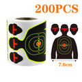 100/200 unidades por rolo 7,50 cm autoadesivo respingos respingo amplificador reativo (impacto de cores) alvos adesivos de tiro (olhos de toques)