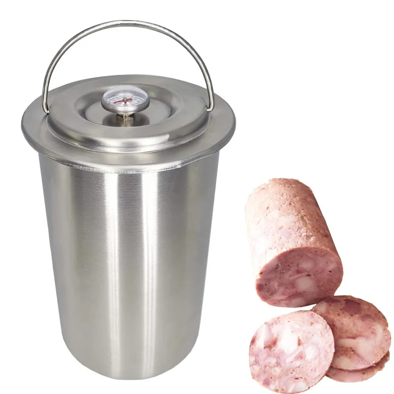 Máquina de fazer imprensa de presunto de aço inoxidável 304 com termômetro, ferramentas de cozinha de aves de carne