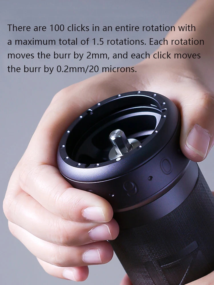 1Zpresso KUltra Moedor de café manual Moinho portátil 48mm Rebarba de aço inoxidável
