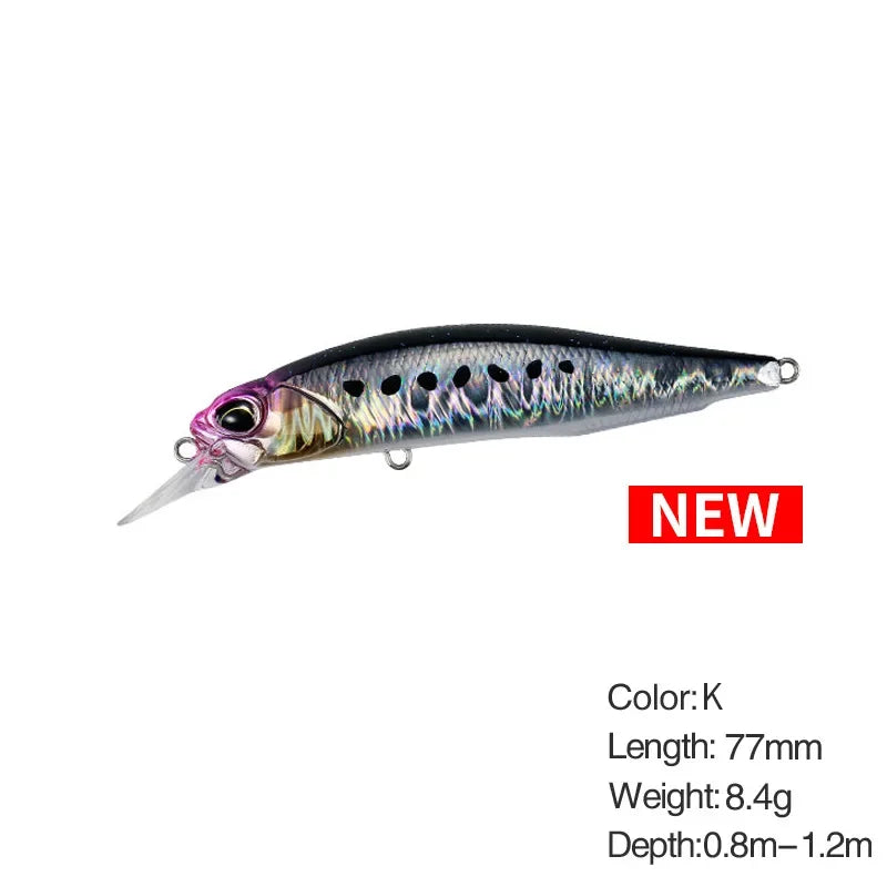 5g 8.4g Isca De Pesca Minnow Wobbler Isca Rozante Suspensão Jerkbait Swimbait Isca Dura Artificial Culter Alburnus Isca