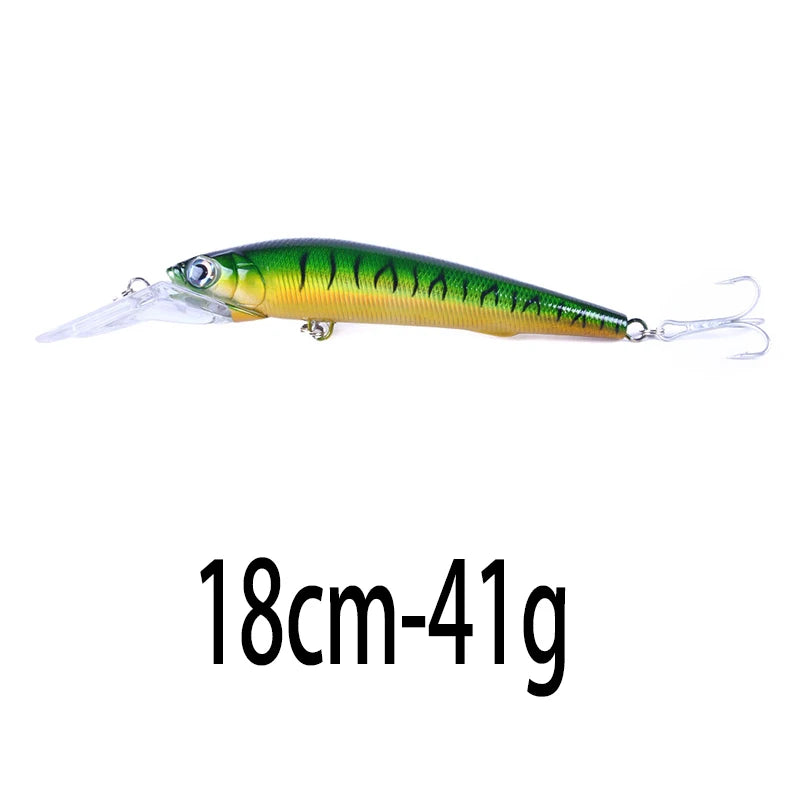 48-90-95g isca de pesca mergulho profundo minnow isca artificial wobblers enfrentar pesca carpa pique walleye original mar isca de pesca