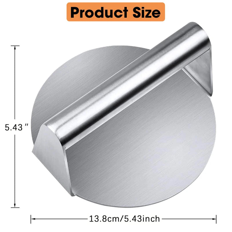 Aço inoxidável smash hambúrguer imprensa hambúrguer patins carne masher circular imprensa de carne molde para deli carnes acessórios de cozinha