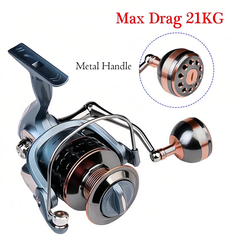 VWVIVIDWORLD, alta qualidade, arrasto máximo 21 kg, carretel de pesca, relação de engrenagem 5.2:1, alta velocidade, carretel giratório, carretel de fundição, carpa para água salgada