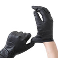 50/100 pçs luvas descartáveis de nitrilo preto para uso doméstico látex livre em pó luvas de limpeza tatuagem ferramentas de cabeleireiro