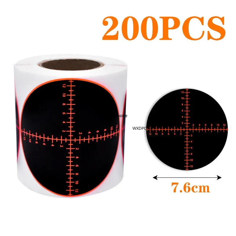 100/200 unidades por rolo 7,50 cm autoadesivo respingos respingo amplificador reativo (impacto de cores) alvos adesivos de tiro (olhos de toques)