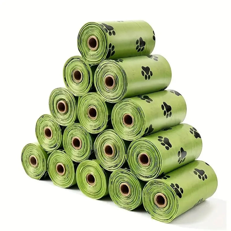 240 sacos grossos do cocô do cão dos pces/16 rolos, saco de resíduos do animal de estimação à prova de vazamento para caminhadas ao ar livre do cão