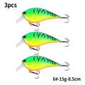 HENGJIA 1 peça 8.5cm 15g chocalho mergulho raso crankbait artificial wobbler para baixo pique isca dura isca de pesca equipamento 6 cores