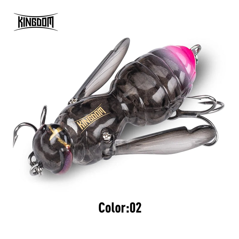 Reino iscas de pesca isca artificial 4.2g 40mm flutuante inseto biônico swimbaits wobblers iscas duras baixo carpa pique enfrentar isca