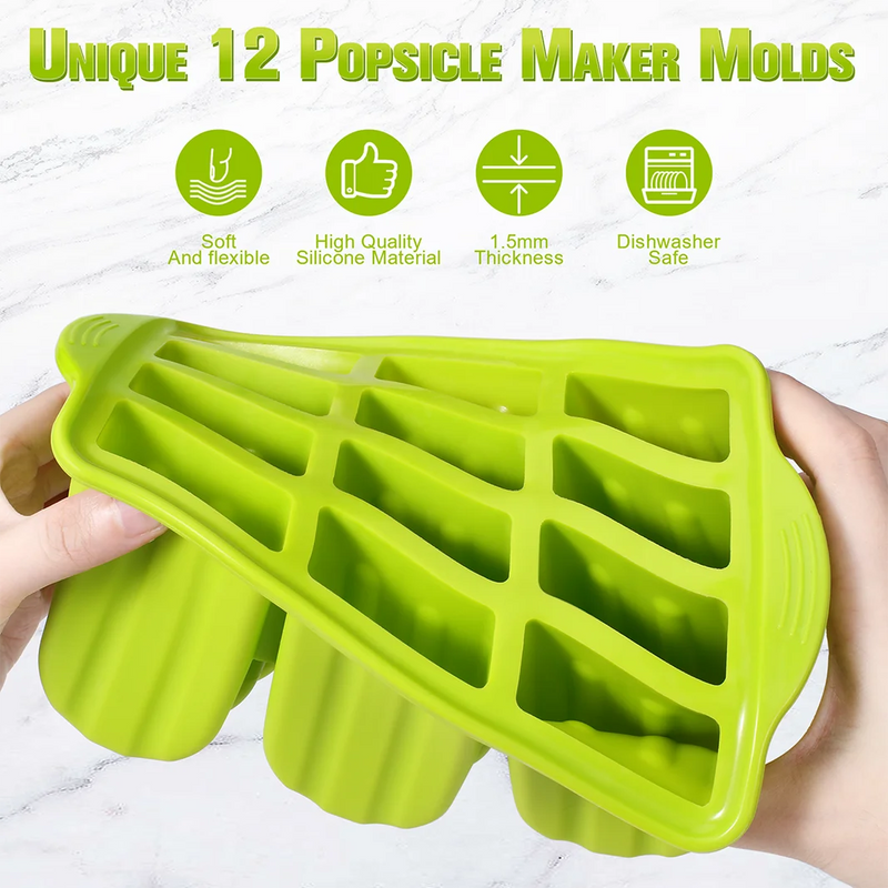 Novo verão vendas quentes ferramentas de sorvete com varas de madeira moldes de picolé de silicone personalizado mini molde de picolé de sorvete de silicone