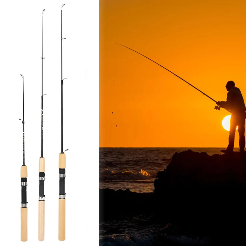 60 80 100cm mini telescópica vara de pesca no gelo portátil fibra carbono rio camarão carpa pesca pólo inverno vara de pesca enfrentar pesca
