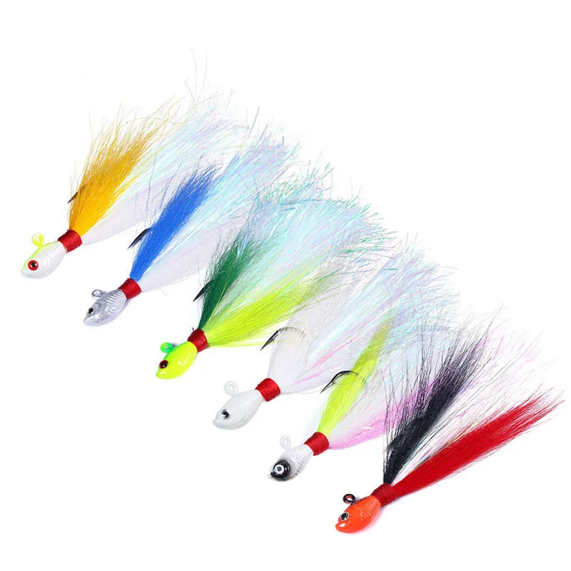 Inchiku-Jig Cabeça Mar Pesca Wobbler Isca, Multicolor Trout Bass Hook, Fivela De Pesca, Acessórios De Pesca
