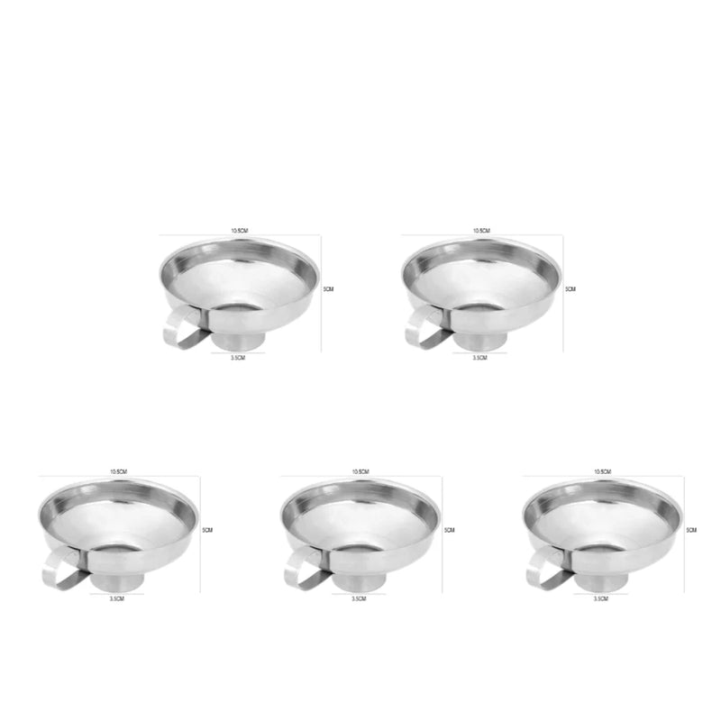 Funil de enlatamento de boca larga de aço inoxidável Hopper grosso, Molho de salada, óleo pode, vinho, cozinha cozinhar ferramenta