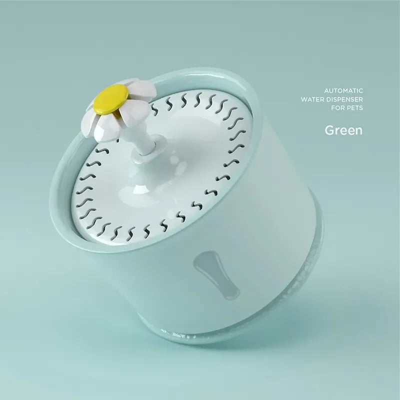 Distribuidor de água potável para animais de estimação, 2,4l, filtros de carvão ativado, led, recipiente alimentador automático, interface usb