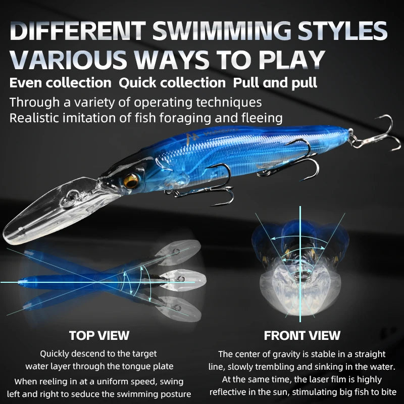 Meredith minnow wobbler iscas de pesca 110mm isca dura artificial profundidade 0-3m isca jerk baixo pique iscas afundando lento ou flutuando