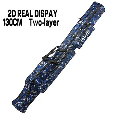 Bolsa de pesca multifuncional de grande capacidade, 2/3 camadas, 110cm-150cm, portátil, oxford, vara de pesca, estojo de armazenamento, equipamento de pesca