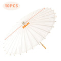 10-30 pçs guarda-sol de papel guarda-chuvas de papel chinês diy guarda-chuva branco fotografia adereços verão brancos festa casamento nupcial 60/80cm