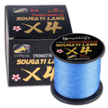 Sougayilang-linha de pesca trançada, tudo para água salgada, pesca marítima, Multifilament PE, 4X, 100 m, 300m, 5 cores, 66LB