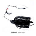 Bazooka 15g 18g spinnerbait isca de pesca fio isca metal spinner buzzbait swimbait gancho peche jig kit saia para baixo pique inverno