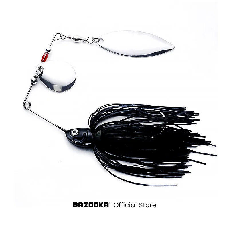Bazooka 15g 18g spinnerbait isca de pesca fio isca metal spinner buzzbait swimbait gancho peche jig kit saia para baixo pique inverno